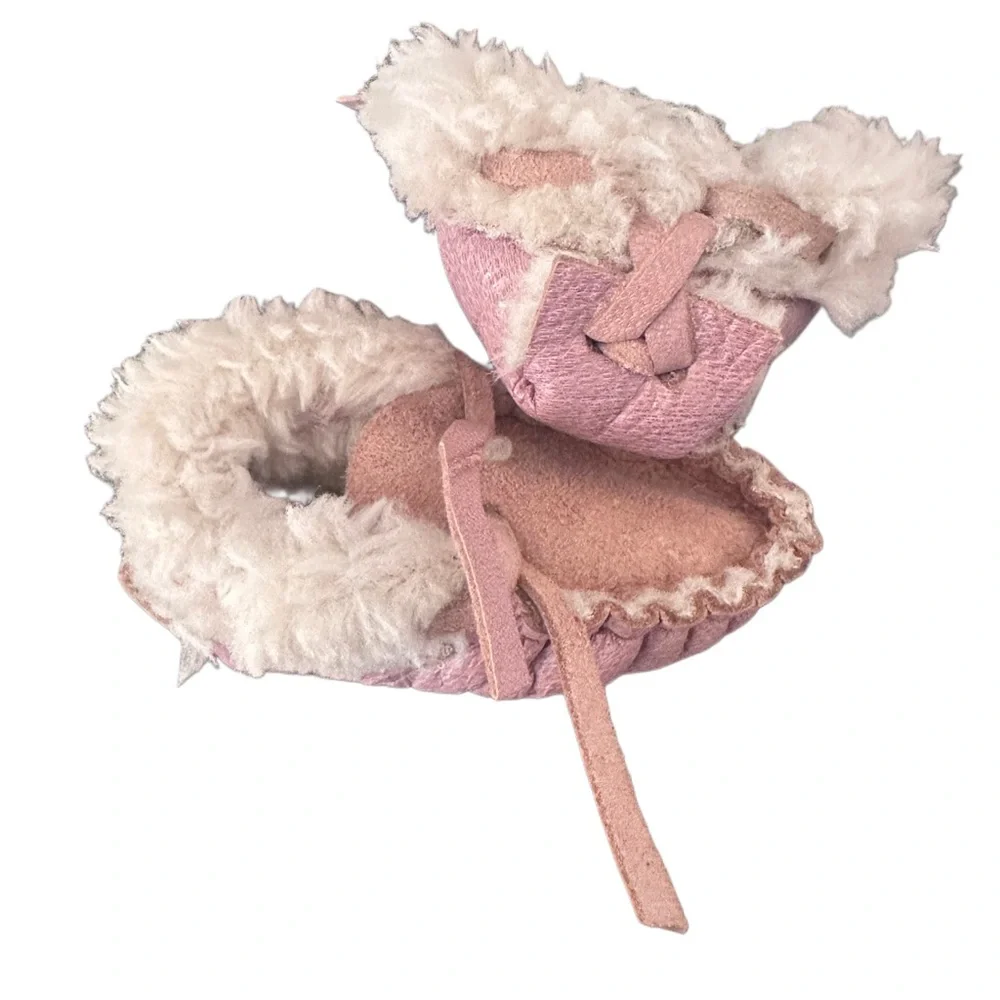 Pink Handmade Leather Baby Moccasins
